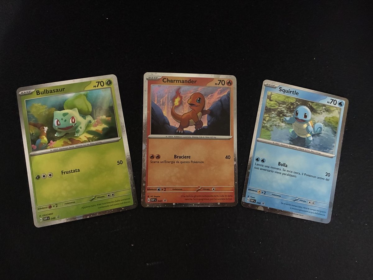 Pokémon Sammelbilder & Trading cards: Carte Pokémon Bulbasaur Charmander Squirtle usate – Neu (gemäss Beschreibung) aus Taverne von nad02026