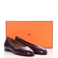 HERMÈS Glossy Calfskin Neuilly Ballerinas