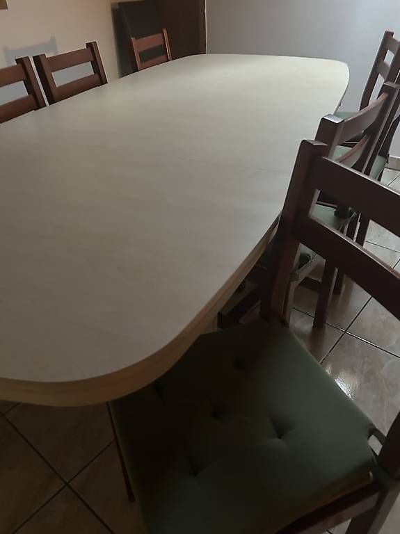 Set di tavolo e panche: Tavolo con 8 sedie – Usato da Riazzino venduto da ArabaFenice 2