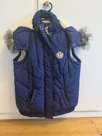 Tom Tailor Damen Weste/Gilet, Gr. L Fell Kapuze abnehmbar
