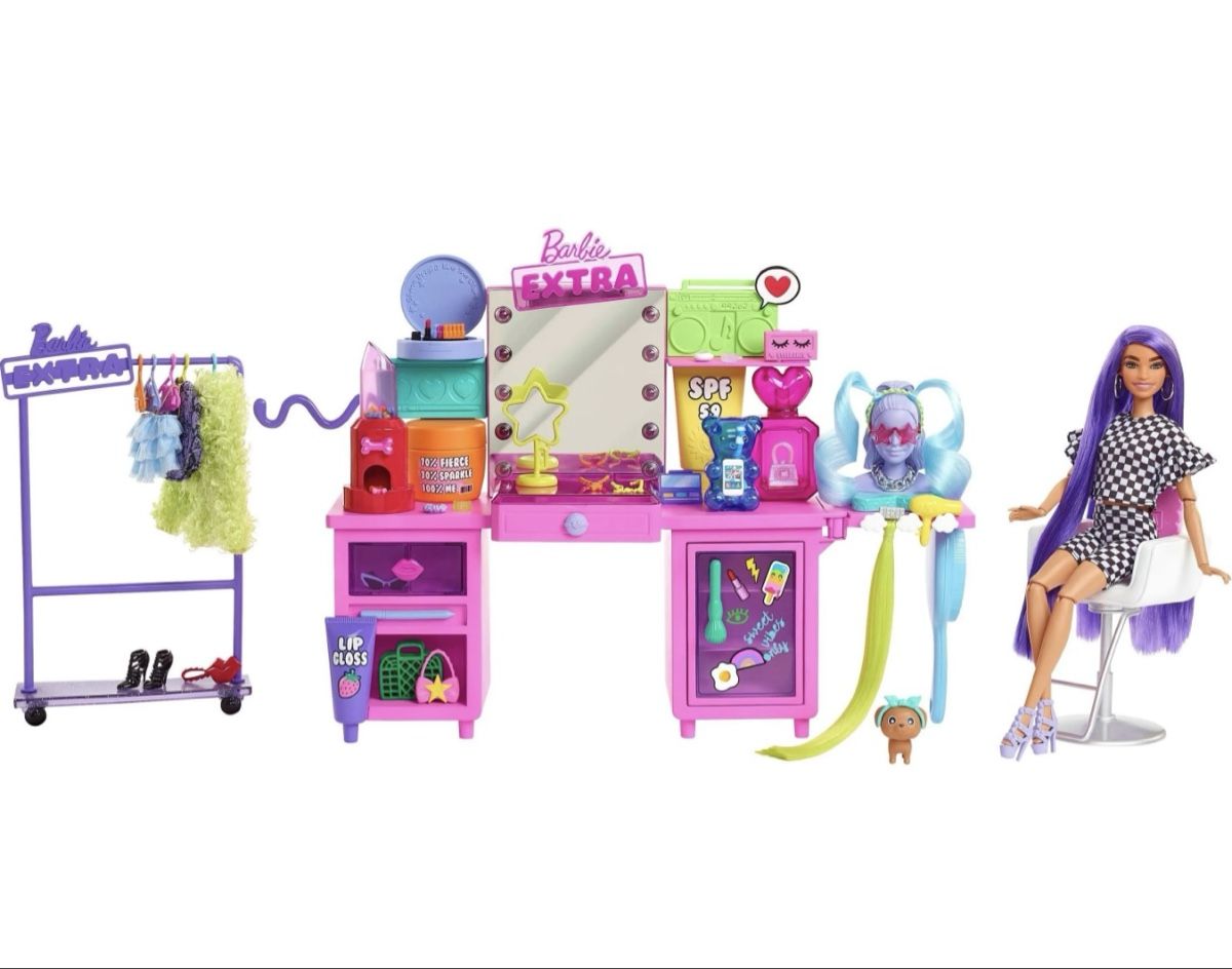 Bambole: Barbie Extra Puppe & Vanity Playset – Nuovo (secondo la descrizione) da Zürich venduto da Kat_5557 5