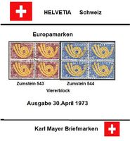 Europamarken 1973           Ausgabe Schweiz