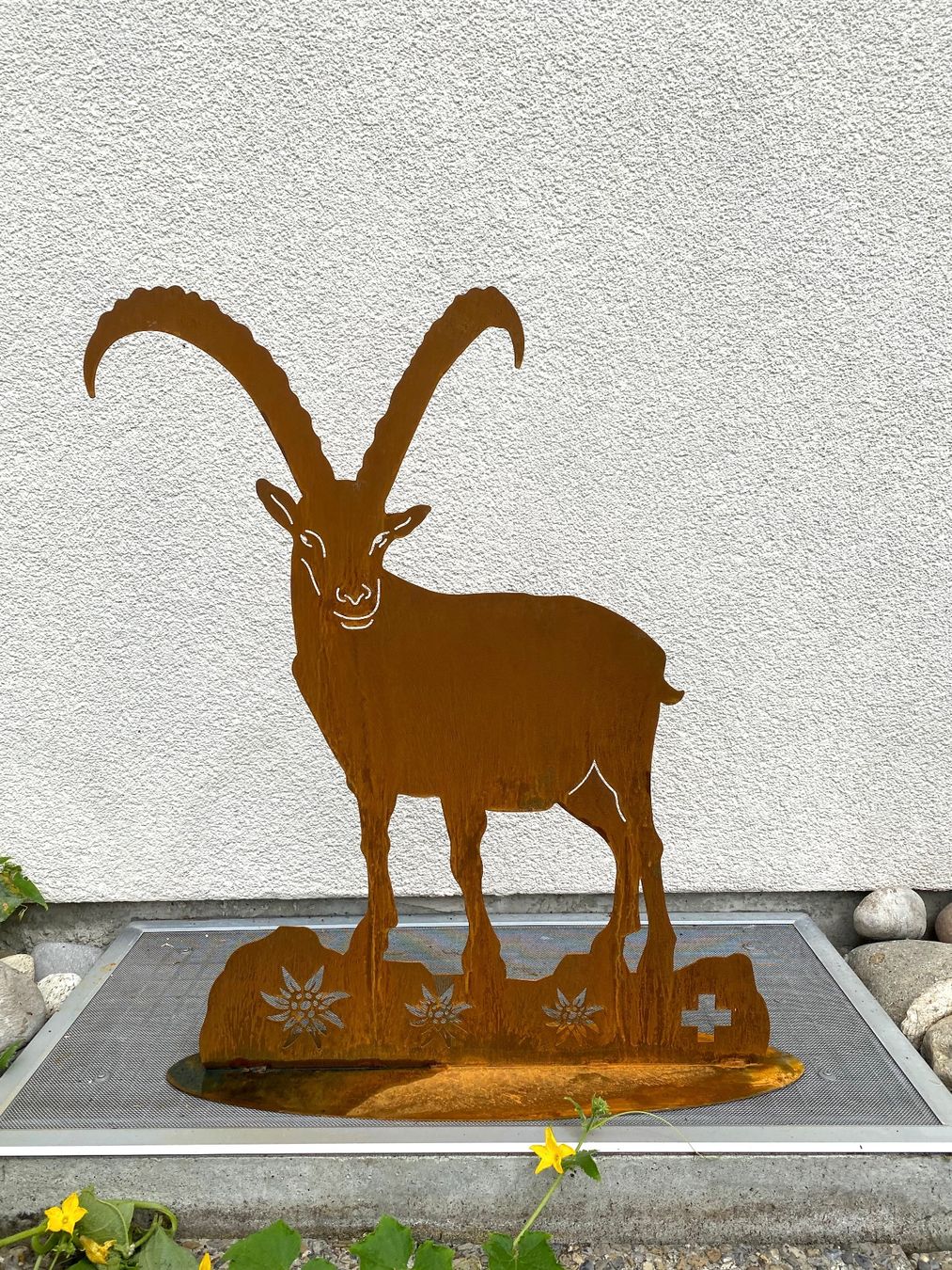 Alle Dekorationen: Edelrost Steinbock mit Gesicht, Rostdeko,Gartendeko,Rosttier – Neu (gemäss Beschreibung) aus Honau von Freude1234 1