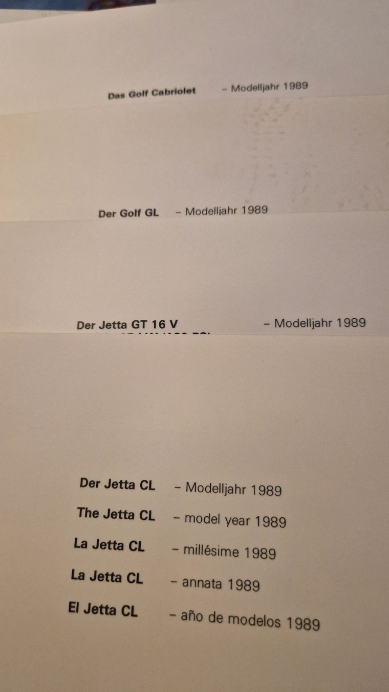 VW Documenti: VW 1989 Information de Press. – Usato da Wetzikon ZH venduto da Oldieslover 4