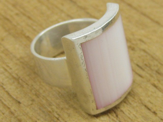 Anelli: Vintage Ring Silber 925 Perlmutt Gr. 59 – Usato da Ermatingen venduto da Decovin