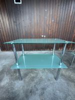Glas Tisch/Beistelltisch mit Chromgestell, Top Zustand