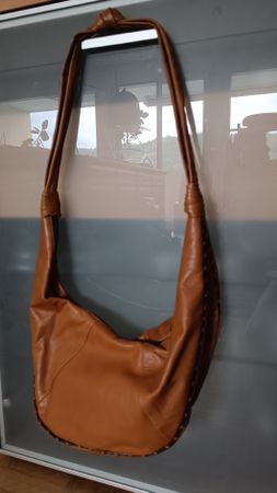 Braune Ledertasche, Made in Italy