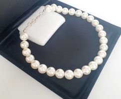 Elegante Perlenkette, 925 Silber Verschluss, Top Zustand!