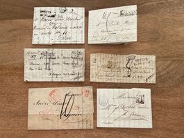 1820-1830 Vorphilatelie 6x Lettres