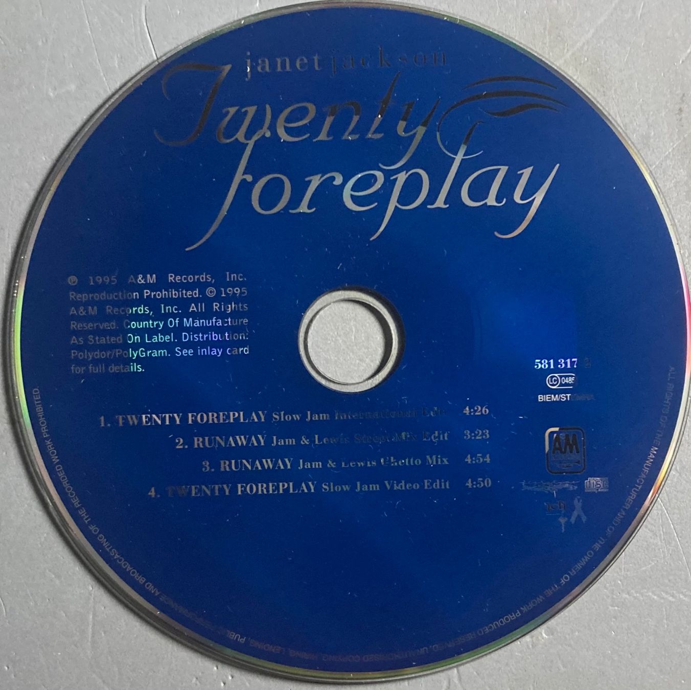 CD: JANET JACKSON - TWENTY FOREPLAY – Usato da Poliez-Pittet venduto da Newtown-Records 1