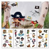 10 feuilles tatouage enfant PIRATE