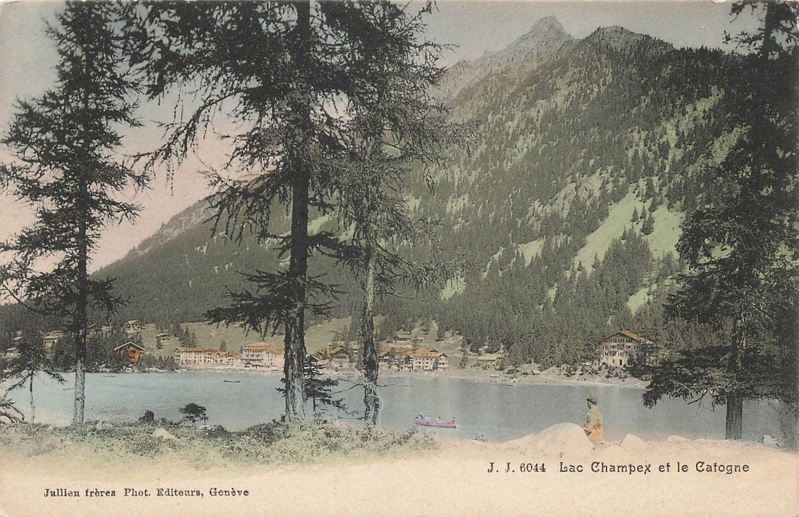 Ansichtskarten: Lac Champex et le Catogne – Gebraucht aus Schwyz von Seffi56