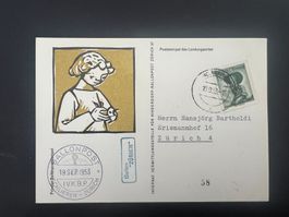Ballonpost 1953 nach Österreich  Nummeriert    (G2405)
