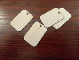 300x Etikett aus Holz / étiquette en bois