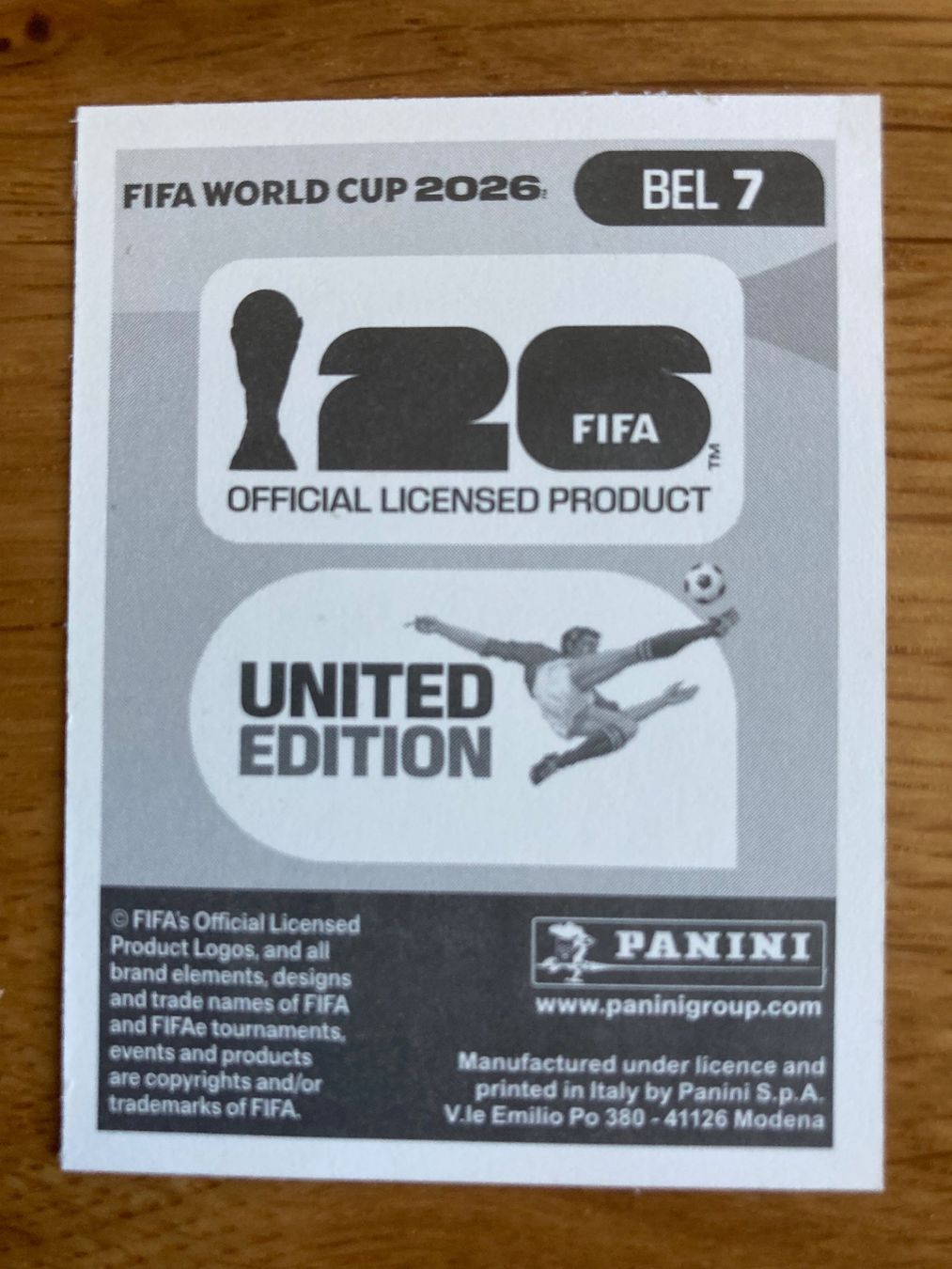 Panini Carte collezionabili: WM Sticker BEL 7 – Nuovo (secondo la descrizione) da Winterthur venduto da Whitefish 1