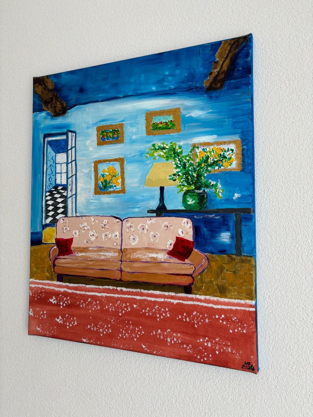 Gemälde: Gemütliches Wohnzimmer - Ölbild auf Leinwand – Neu (gemäss Beschreibung) aus Cham von Felha 6