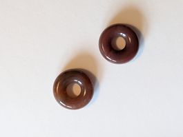 Edelstein Donut roter Achat 1.5cm - für Kreolen & Halsketten