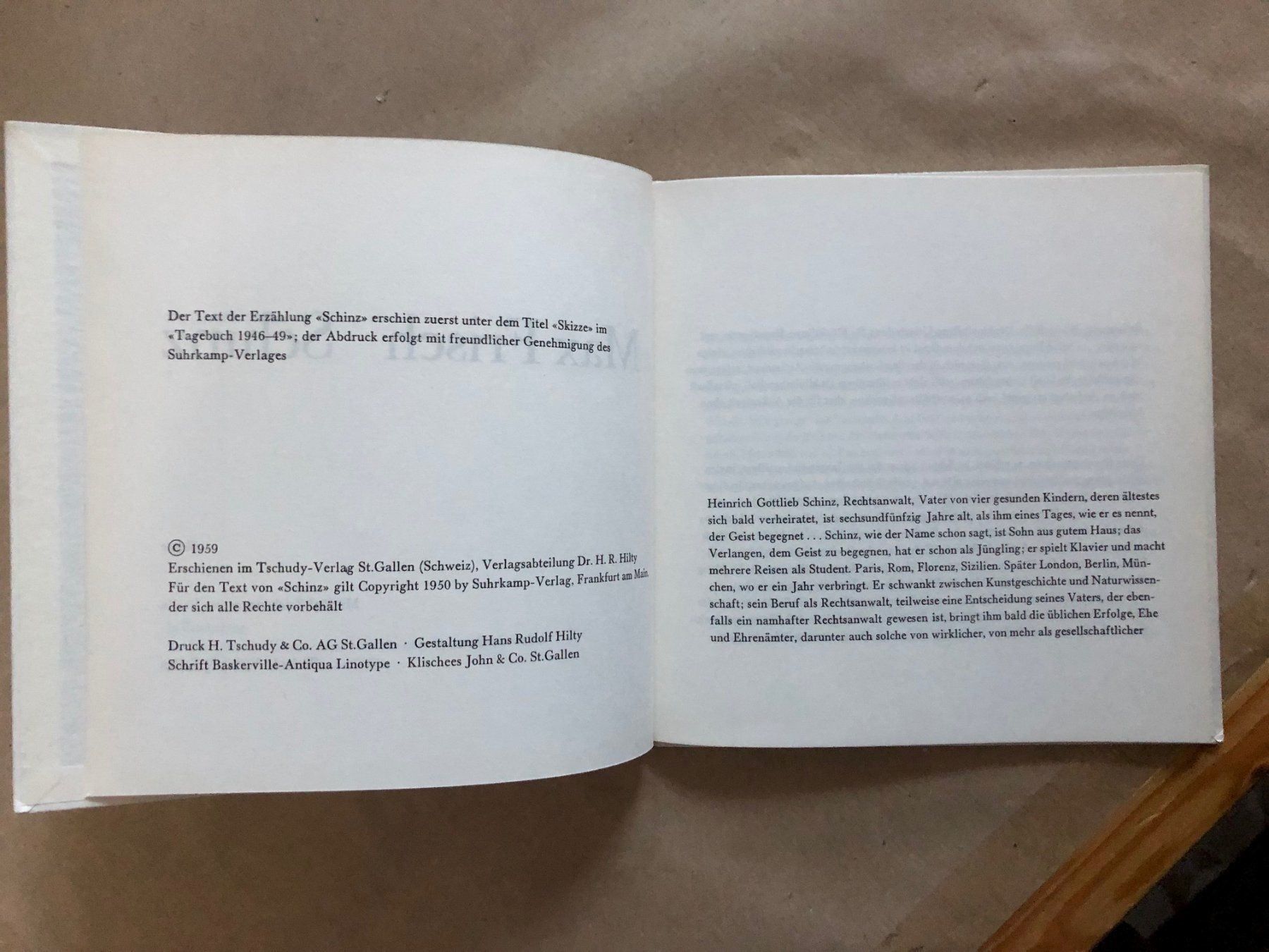 Bücher: Max Frisch: Schinz – Gebraucht aus Zürich von allp 2