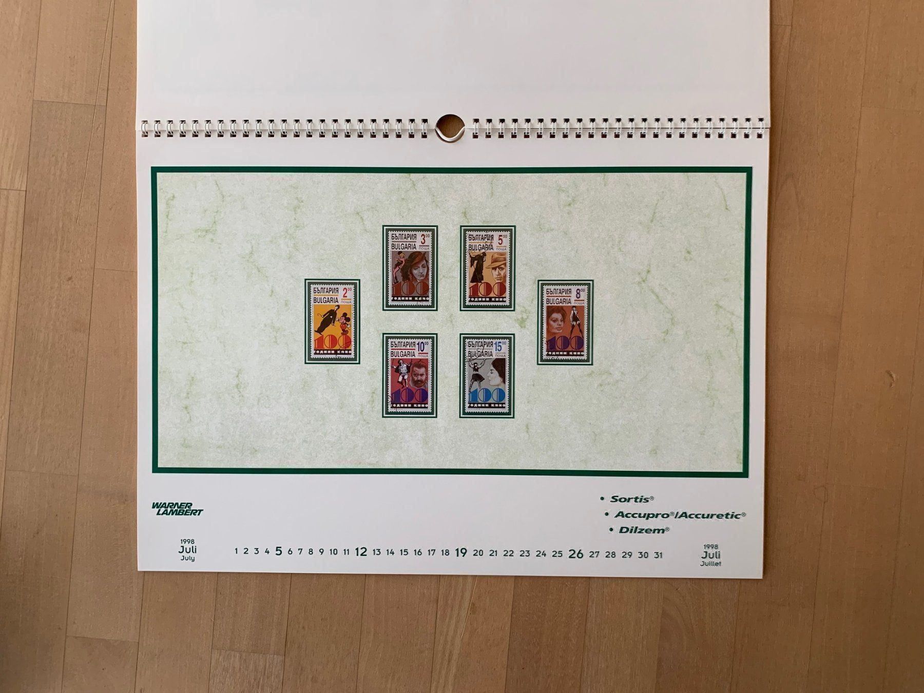 Tutti i francobolli: Briefmarkenkalender 1998 – Usato da Zollikon venduto da Xblanka 8