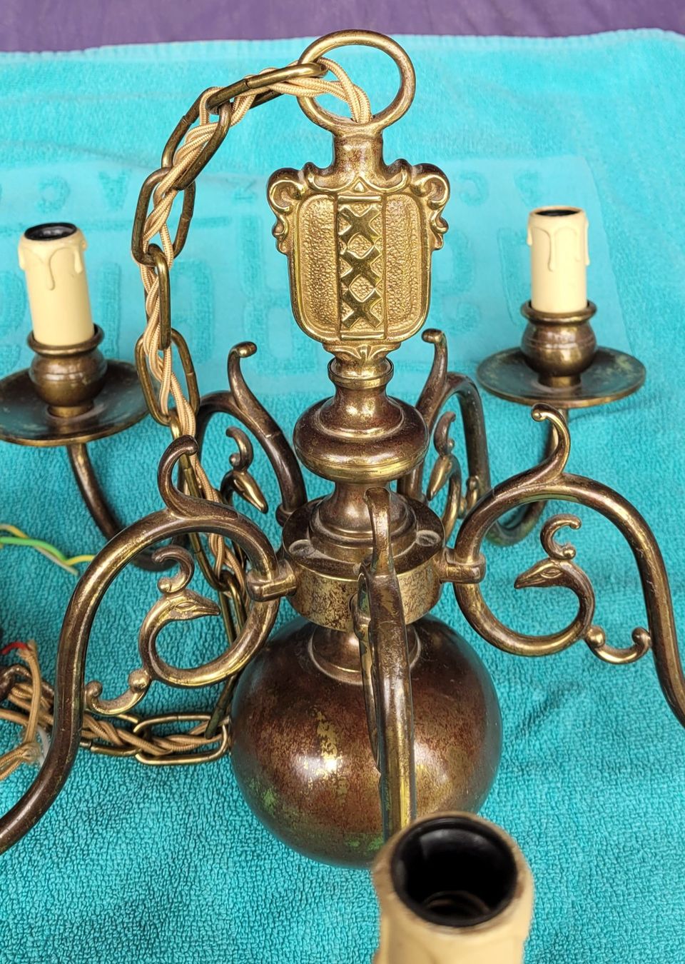 Lustres & lampes de plafonds: Antike Deckenlampe Messing – D'occasion à Thun par Engel114 7