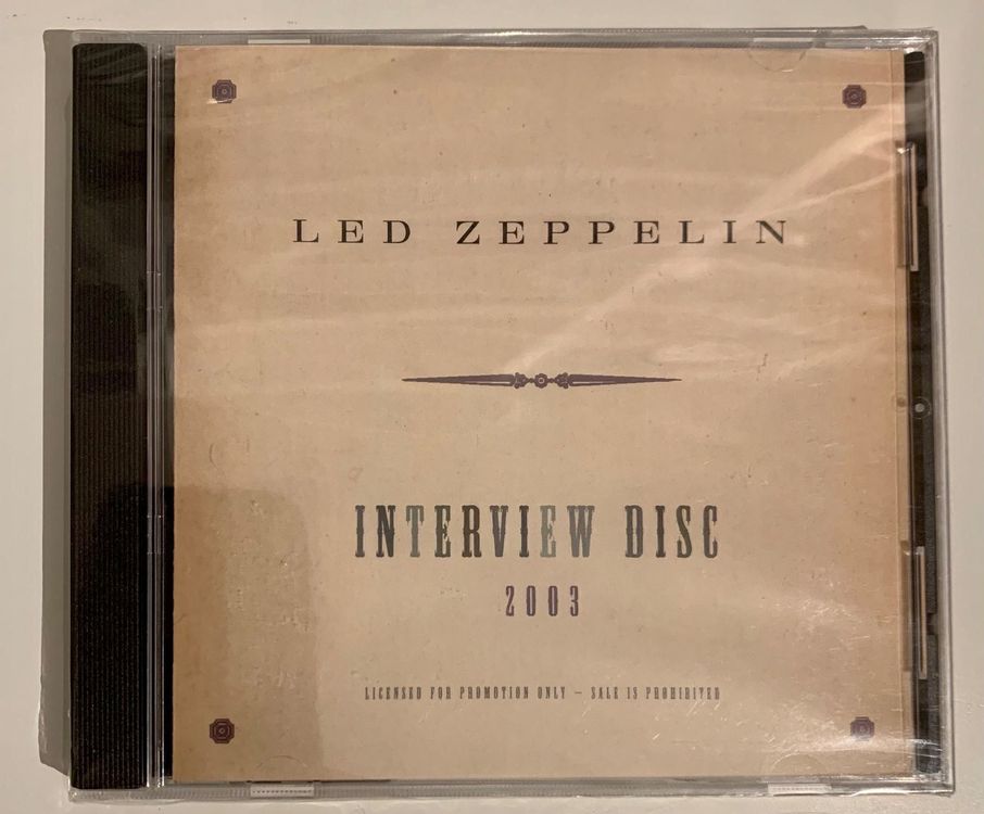 LED ZEPPELIN „Interview Disc 2003“ CD PRO JIMMY PAGE PLANT (Neu und ...