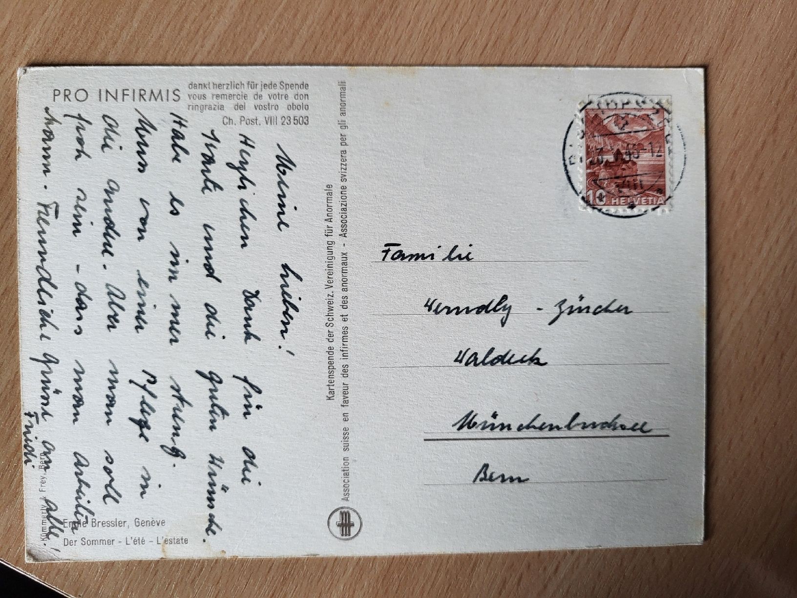 Cartoline postali: "1946", Pro Infirmis Karte – Usato da stäfa venduto da brandy66 2