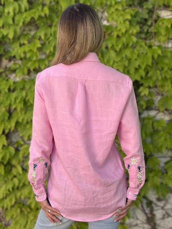 Blusen: Damen Leinenhemd Edelweiss Rosa – Gebraucht aus Thalwil von han_2b8c 3