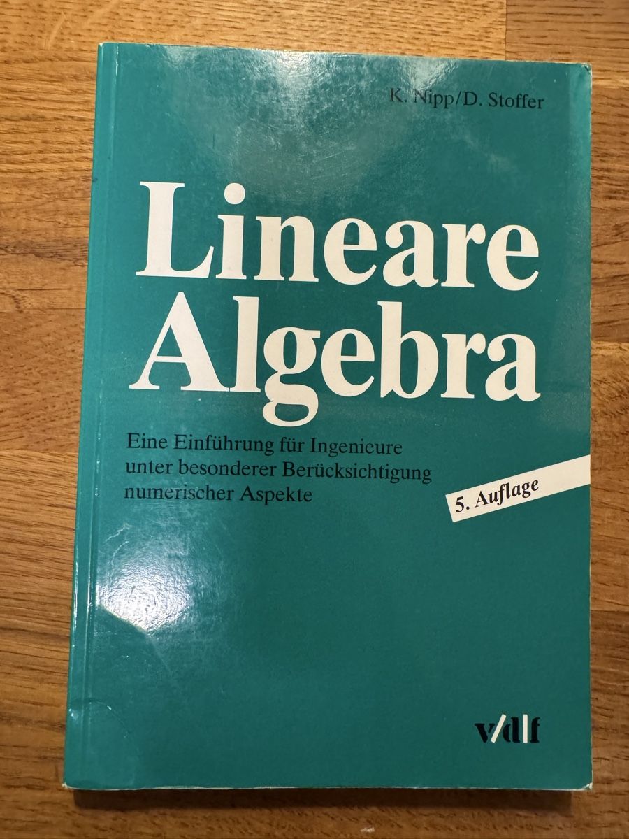 Libri: Lineare Algebra K. Nipp/D. Stoffer 5. Auflage – Usato da Zürich venduto da ambizio