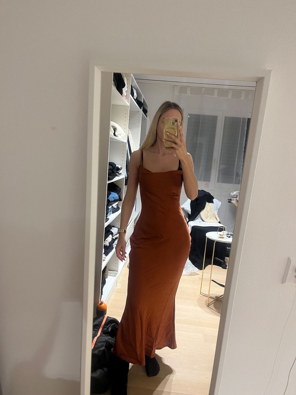 Vestiti: Seidenkleid rostbraun Gr. S – Nuovo e nell'imballaggio originale da St. Gallen venduto da jhaene