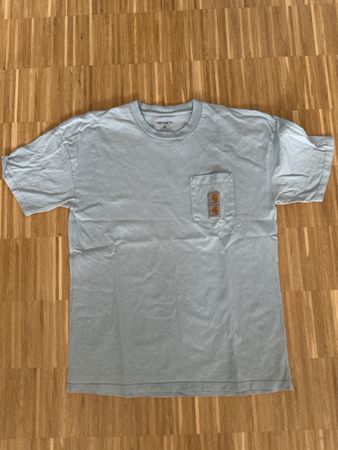 Carhartt T-Shirt mit Brusttasche hellblau Grösse M