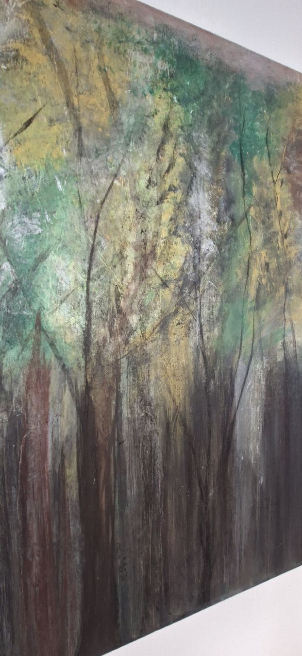 Dipinti: Gemälde" Herbstwald " handmade 50×60×4 – Nuovo (secondo la descrizione) da Riehen venduto da Steinbock1970 5