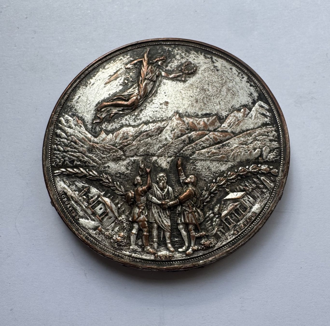 Medaglie: 1891 Medaille Bundesfeier – Usato da Kirchberg SG venduto da Helveticus00