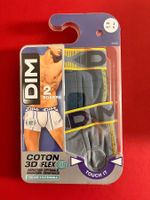 Boxershorts Herren, DIM 3D Flex, Gr. S, 2 Stück Grün/Grau
