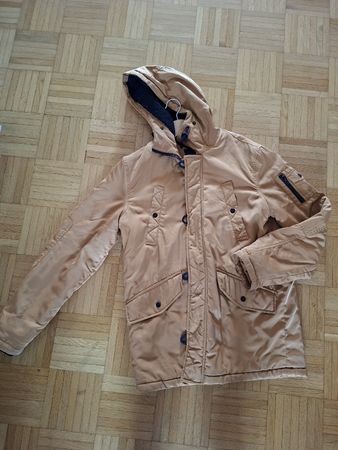 Jacke für Herbst Winter gold senfgelb Damen S mit Kaputze