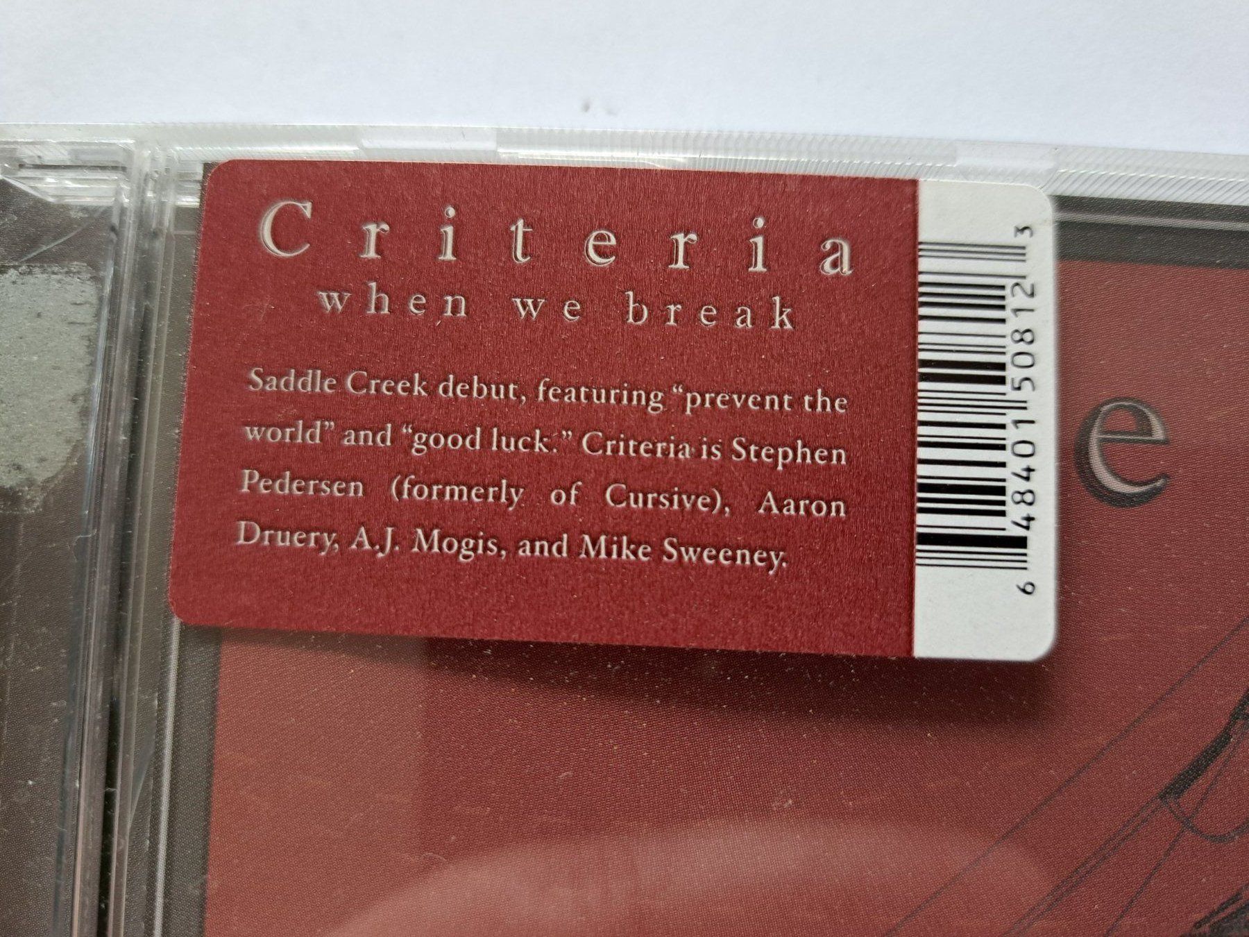 CDs: CD Criteria - When we break – Gebraucht aus Pully von bro_n52j 1