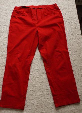 Hose Legging Stretch rot knallrot Gr. 42 Gummibund bequem
