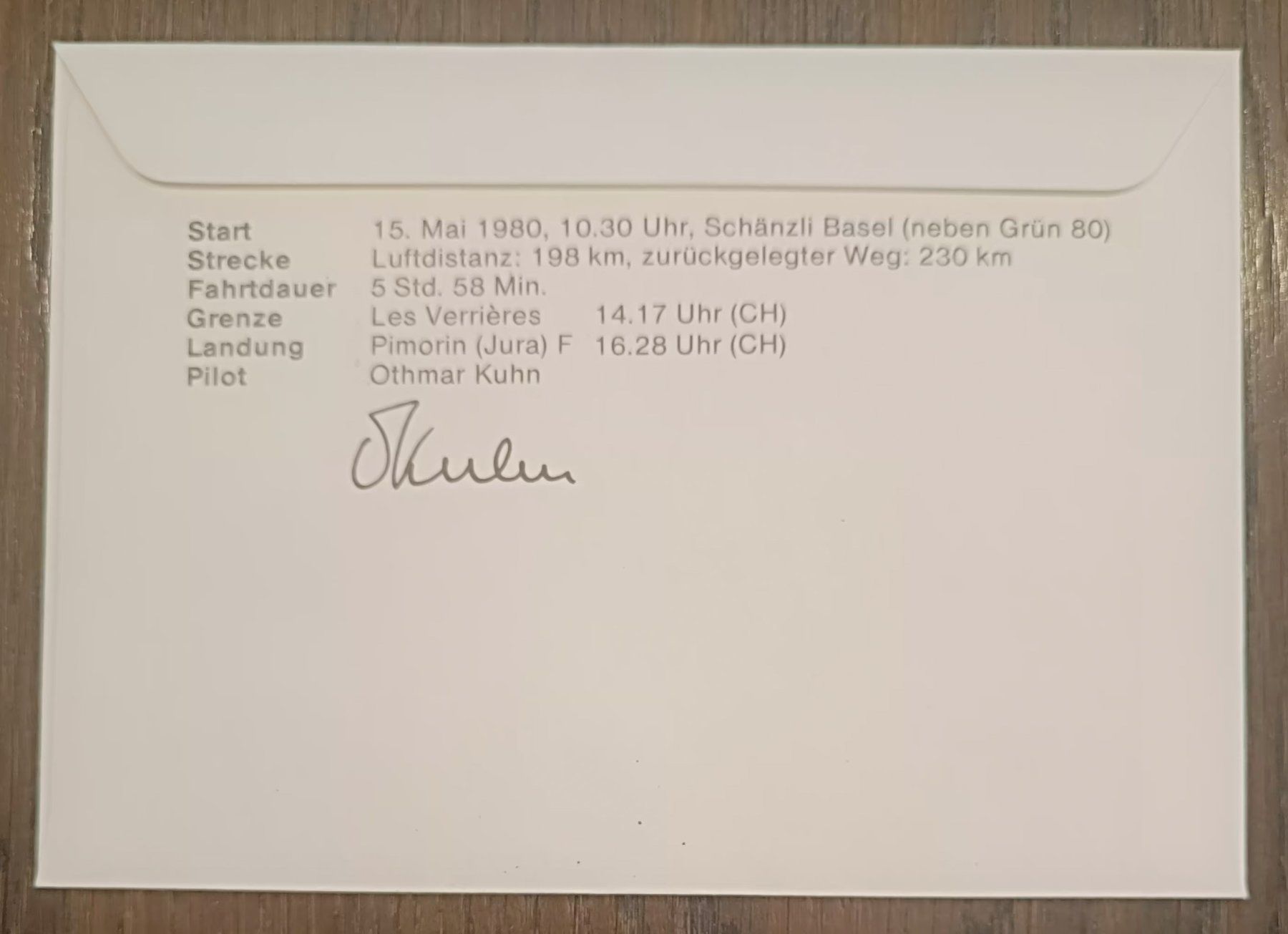 Alle Briefmarken: Ballonbrief Grün 80 Basel – Gebraucht aus Grenchen von Hegre50 1