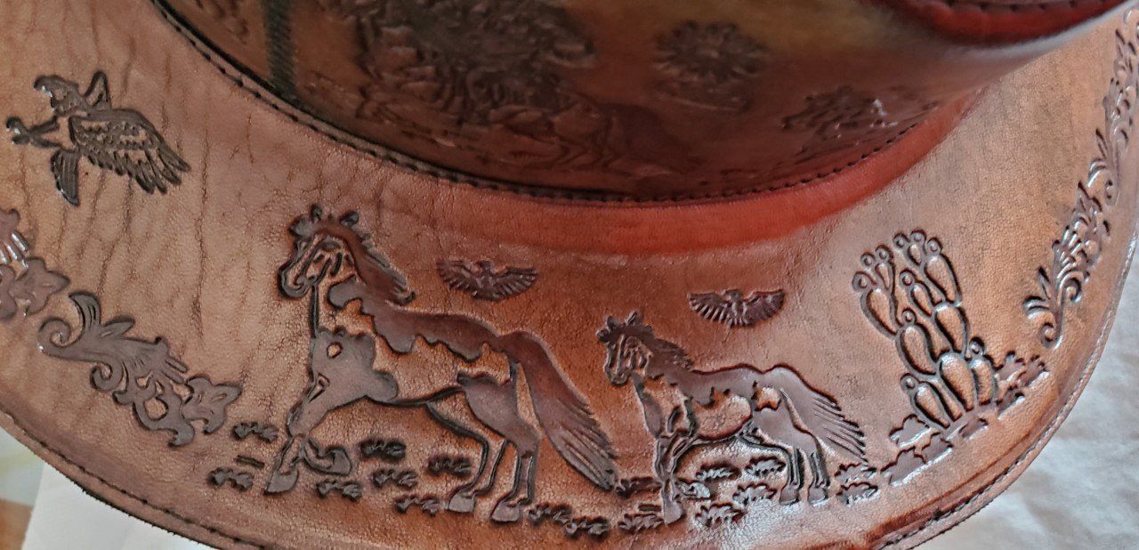 Hüte, Mützen & Caps: original Goucho Lederhut aus Peru, Neu!! – Neu (gemäss Beschreibung) aus Lima- Peru von Alpaka-Haus 5