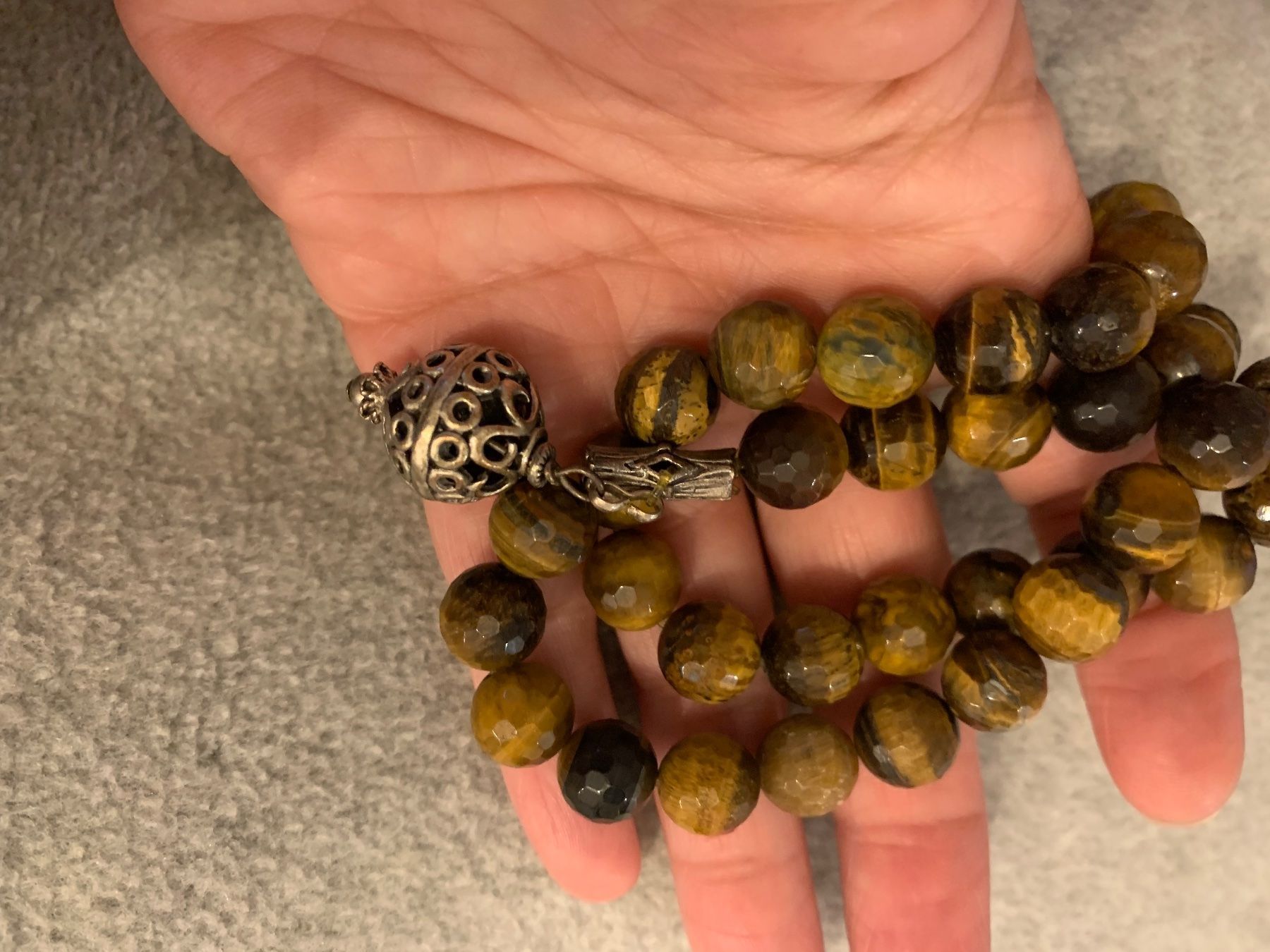 Bracciali & Braccialetti: Edelstein Armband, Tigeraugen, Versilbertverscluss – Usato da Nuerensdorf venduto da gokden1336 5