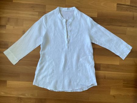 Hubert Gasser Leinen Bluse Hellblau
