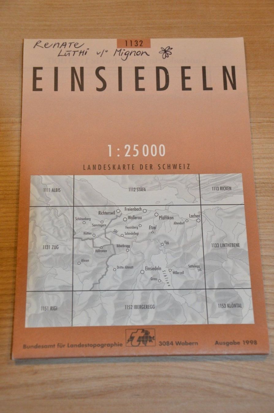 Cartine & Atlanti: Landkarte Einsiedeln 1:25 000 – Usato da Marthalen venduto da Mama-Arnold