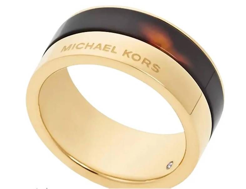 Anelli: Michael Kors Gold-Tone and Tortoise-Acetate Ring – Usato da Biberstein venduto da evolution89 4
