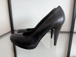 Elegante, schwarze Leder-Pumps, Grösse 40 - Top Zustand!