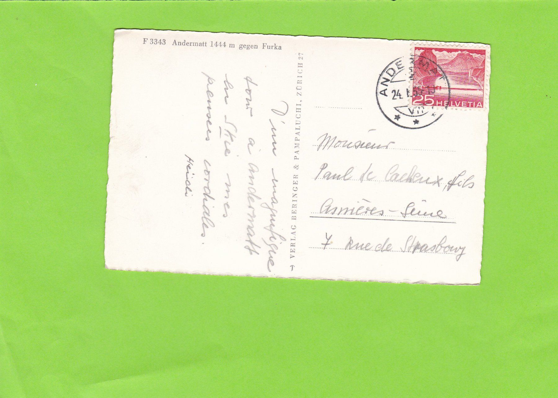 Cartes postales: Andermatt gegen Furka--Winter – D'occasion à St. Peterzell par neckertal 1