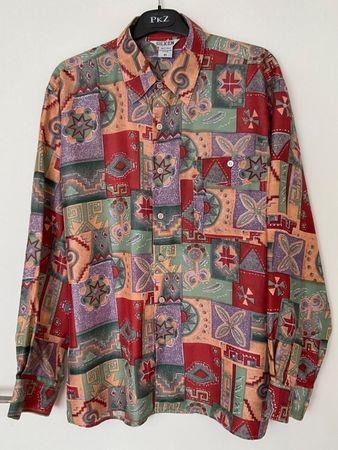 SILKEN Herren 100% Seiden Hemd Gr M