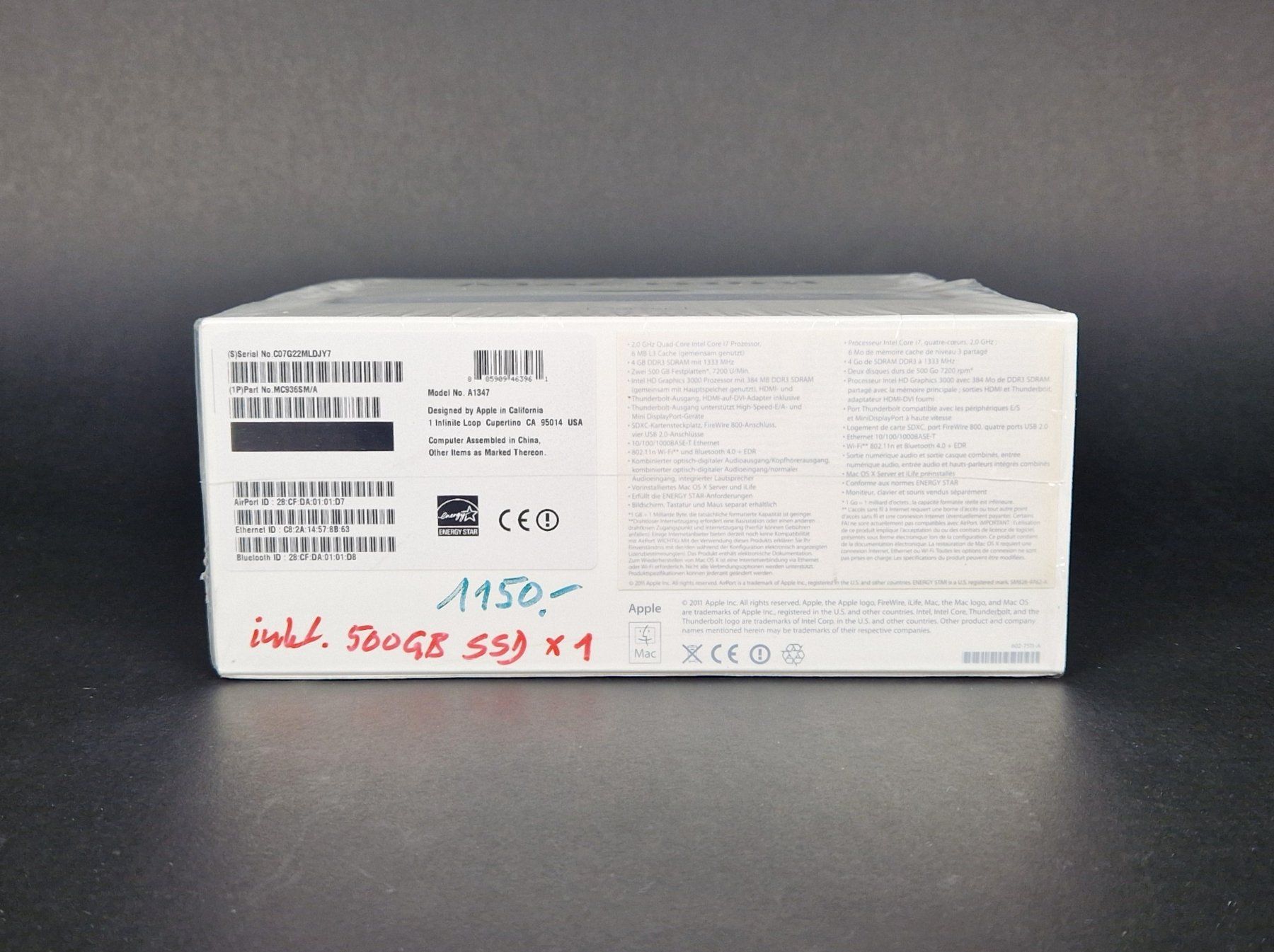 Apple PCs: Mac mini Server A1347, Mid 2011 – Gebraucht aus Basel von Restwert_Basel 6