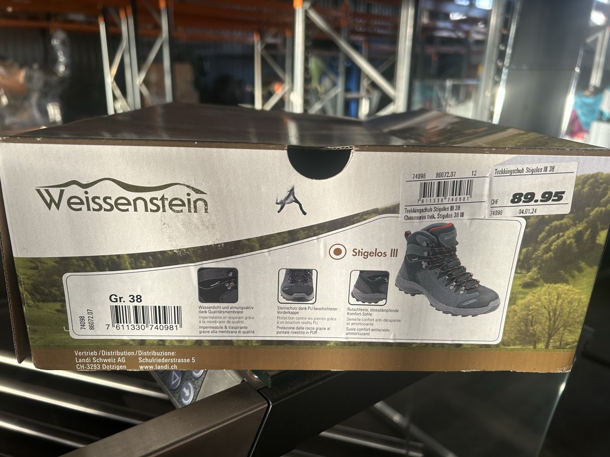 Scarpe da uomo: Weissenstein Wanderschuhe, Gr. 38, ladenneu! – Nuovo e nell'imballaggio originale da Starrkirch-Wil venduto da charlywatson 1