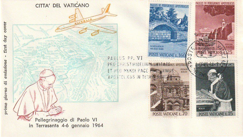 Alle Briefmarken: 4x Vatikan 1962/64 – Gebraucht aus Aarburg von Aare10 3