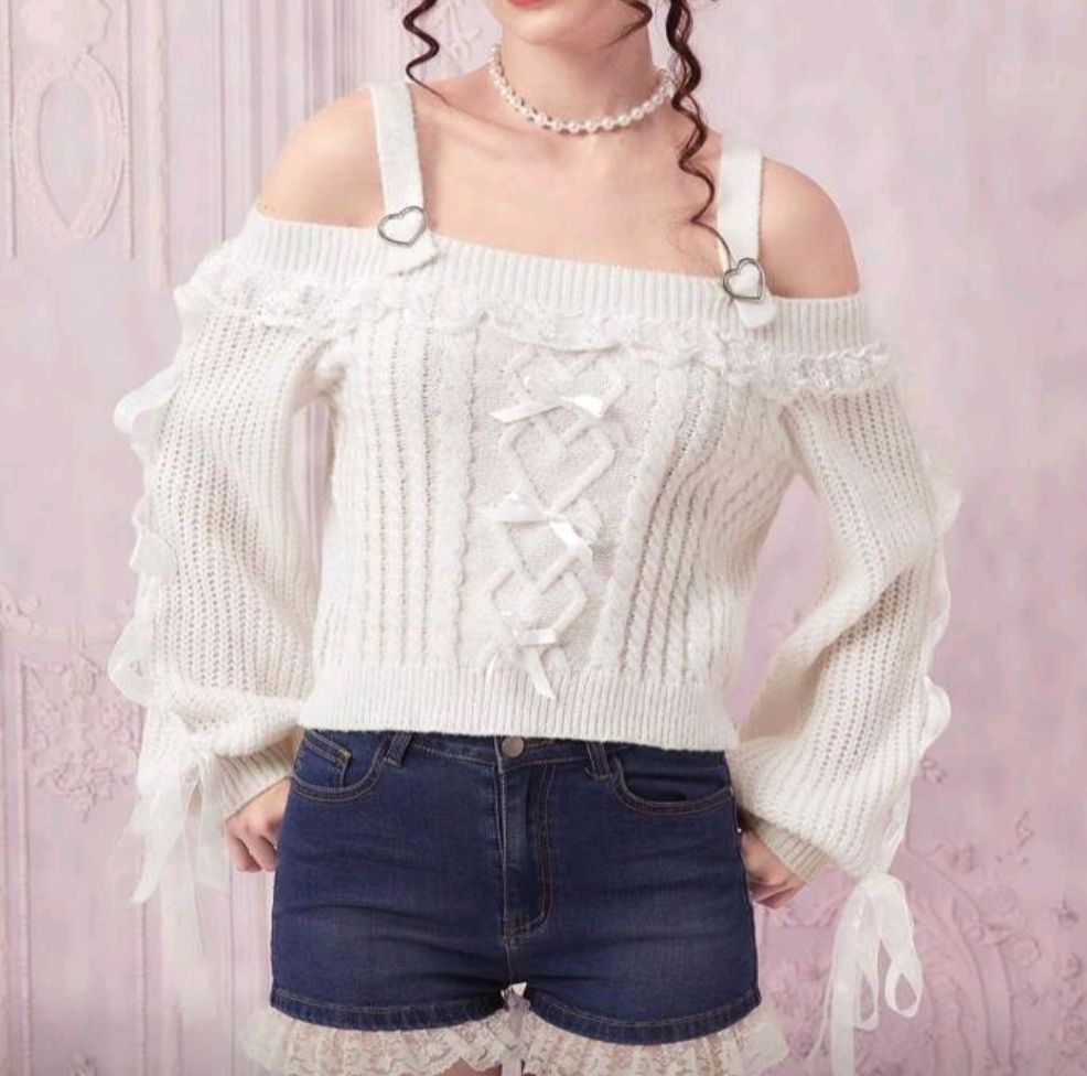 Camicette, T-shirt & Top: Pull en maille blanc, taille M – Nuovo (secondo la descrizione) da Lausanne venduto da Cassandra11 2