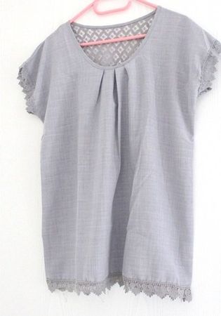 Bluse hellgrau